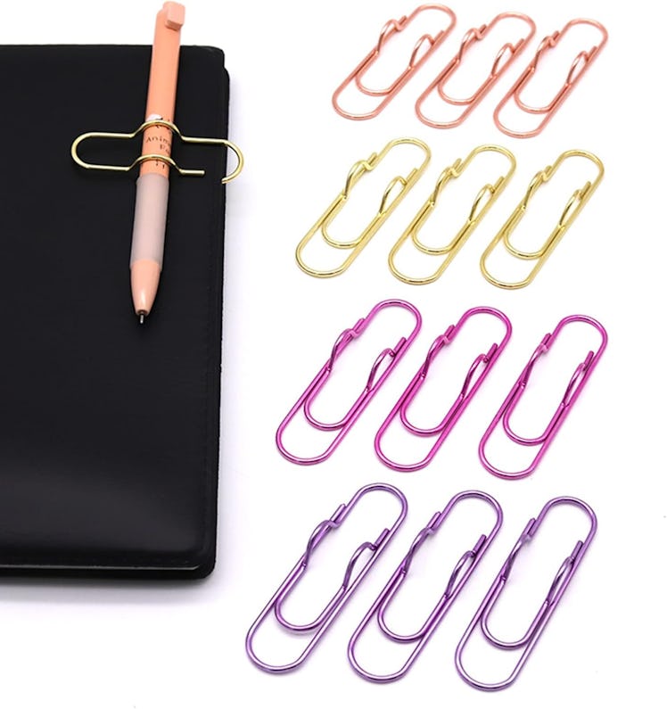 NELJIBEHU Pen Holder Clips for Notebook (12-Pack) 