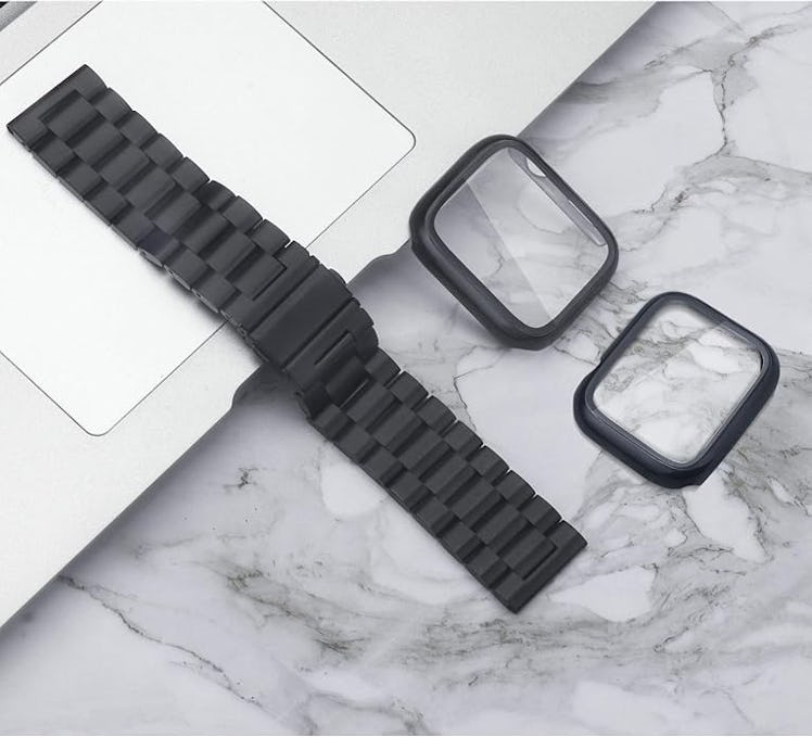 Bekomo Black Stainless Steel Apple Watch Band