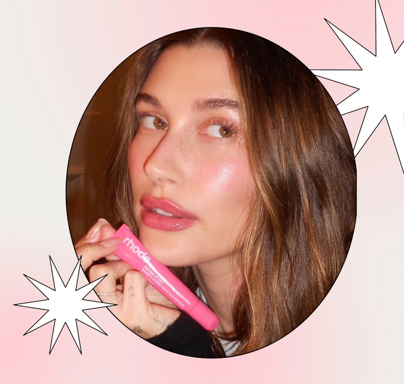 Hailey Bieber has a Rhode pop-up in Los Angeles for her limited-edition Peptide Lip Tint in Sugar Co...