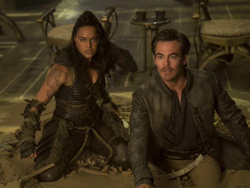 Michelle Rodriguez and Chris Pine in Dungeons & Dragons: Honor Among Thieves