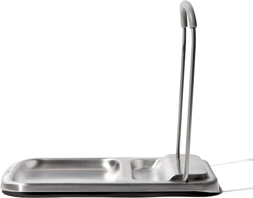 OXO Stainless Steel Spoon Rest With Lid Holder