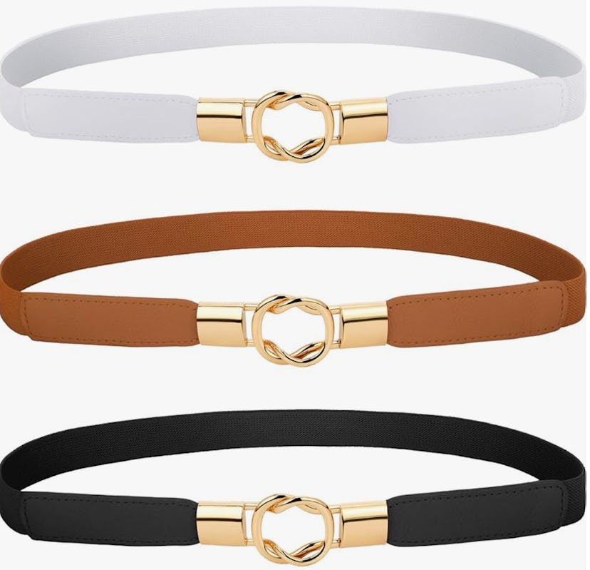 Blulu Skinny Waist Belts (3-Pack)