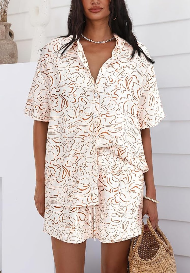 PRETTYGARDEN 2-Piece Short-Sleeve Set