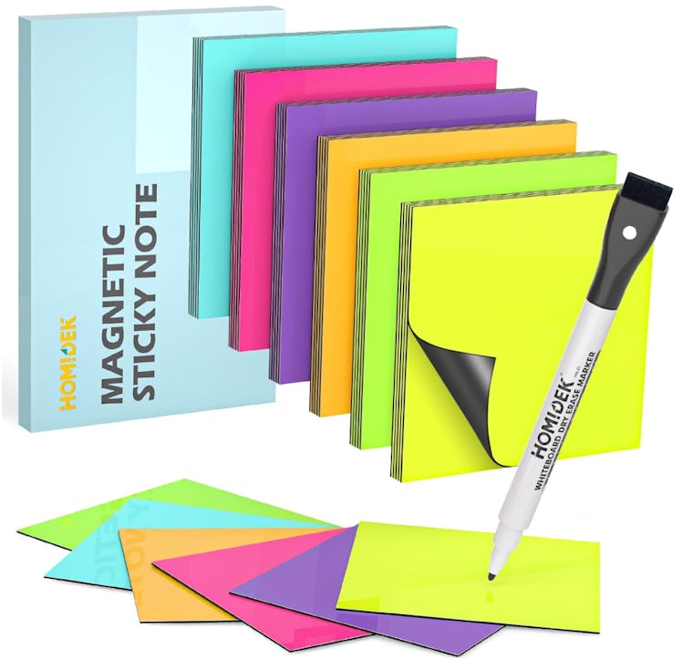 HOMiDEK Reusable Magnetic Sticky Notes (30-Pack)