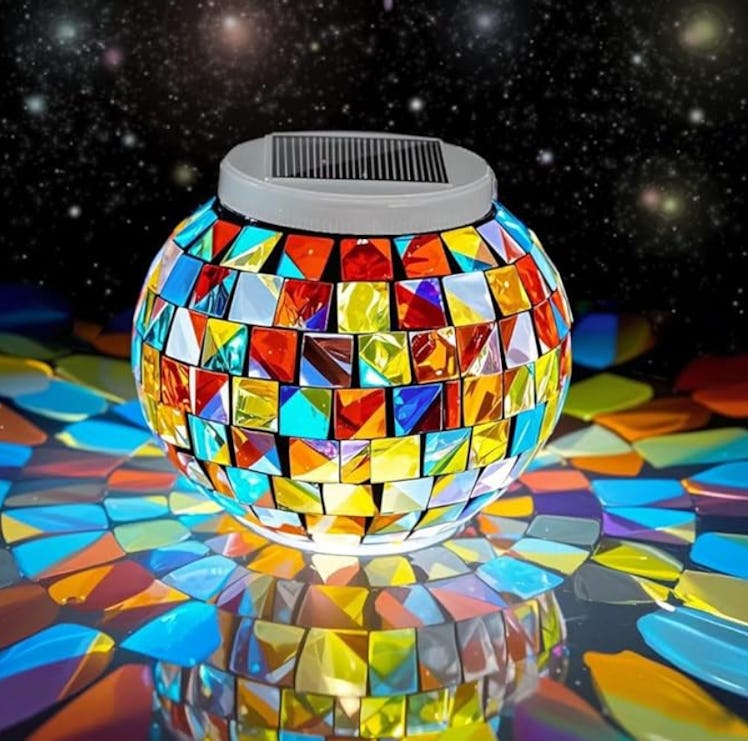 Aukora Color Changing Solar Powered Glass Ball