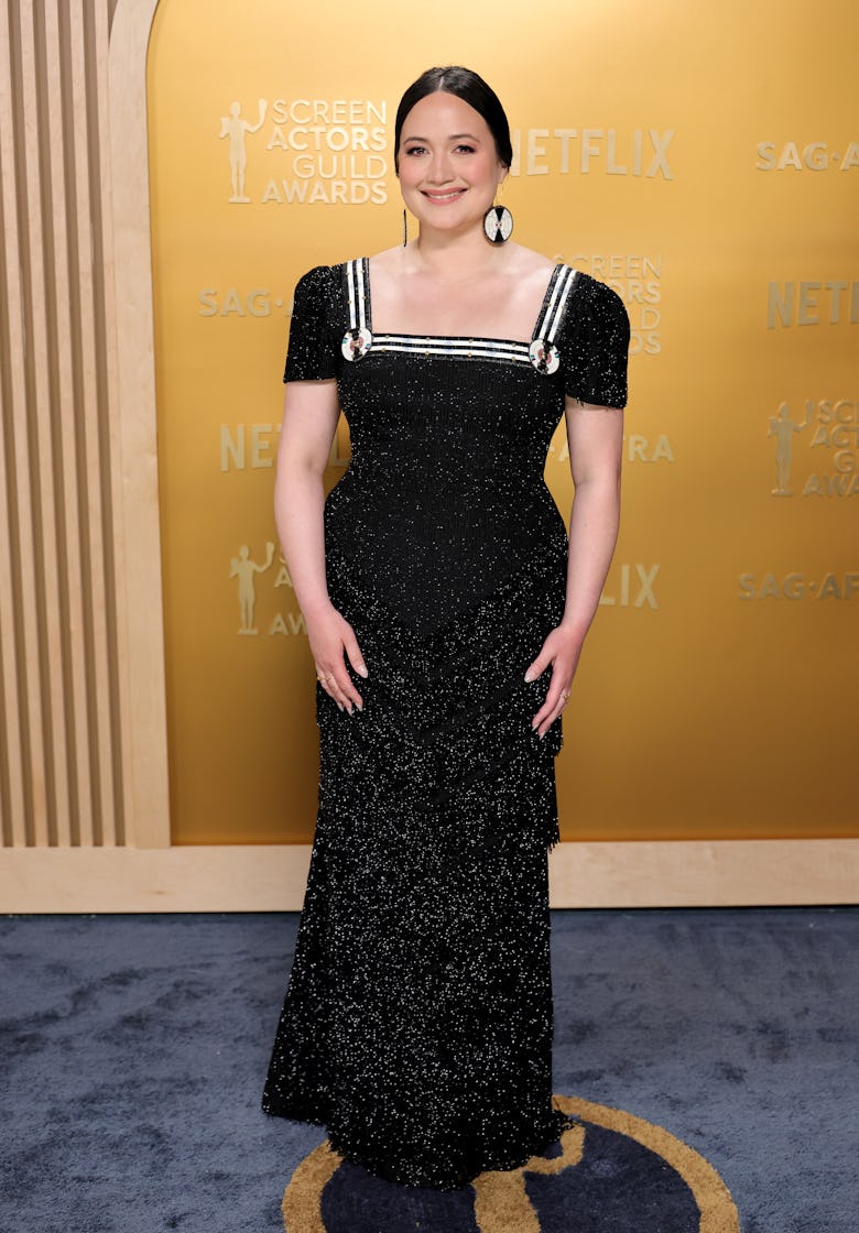 Lily Gladstone attends the 31st Annual Screen Actors Guild Awards at Shrine Auditorium and Expo Hall...