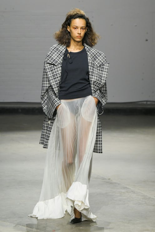 Sheer skirts at LFW