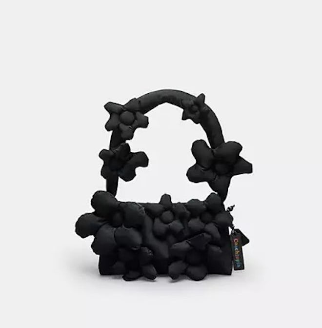 Loop Shoulder Bag With Floral Appliqué