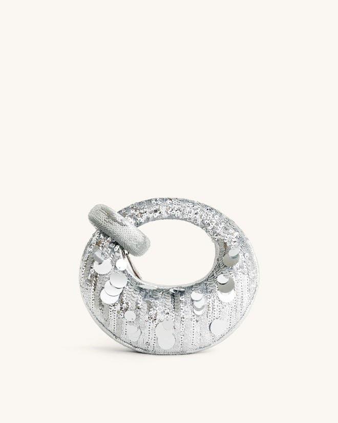 Abacus Metallic Sequin Mini Top Handle Bag