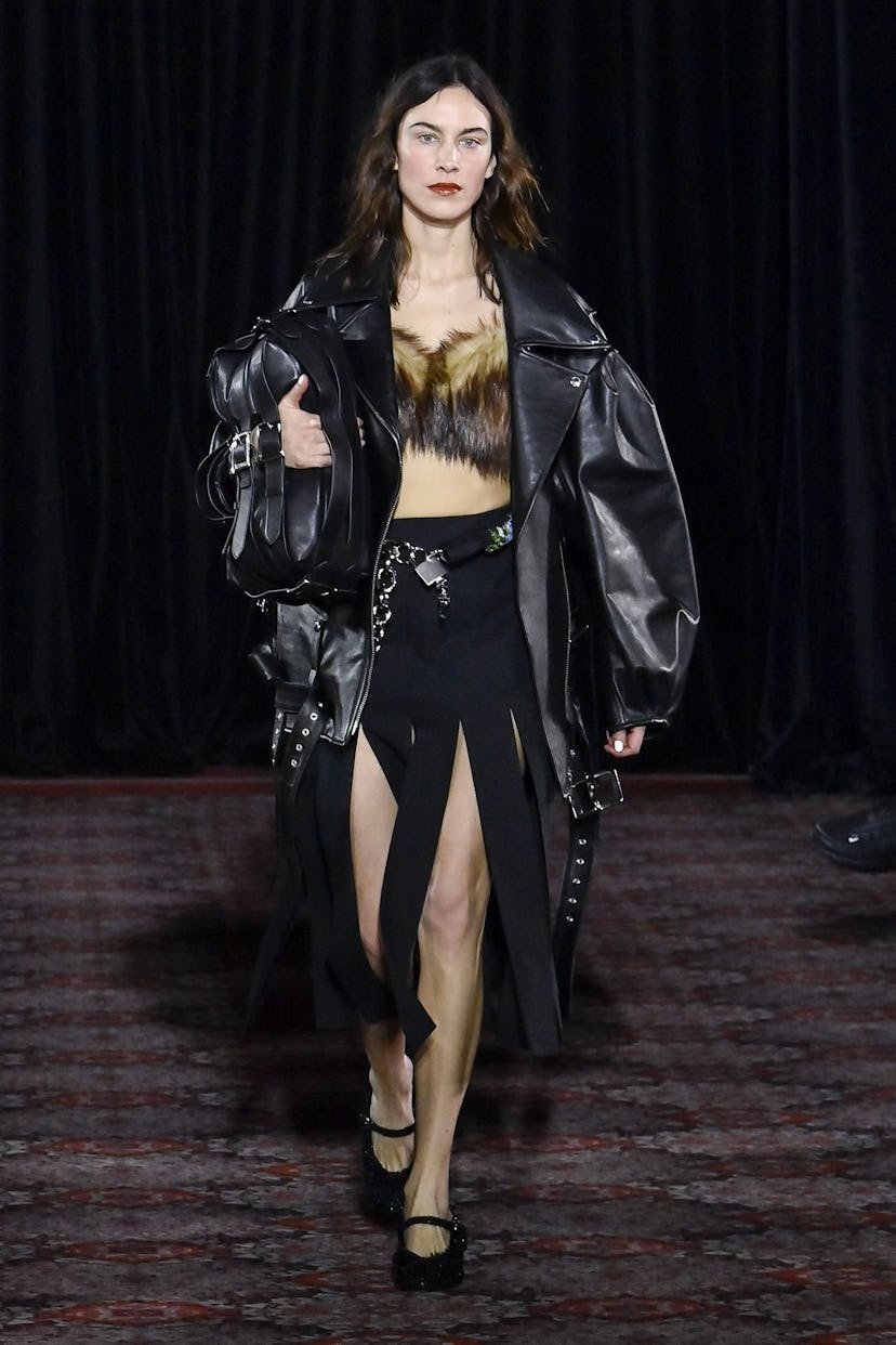 Alexa Chung walks the runway during the Simone Rocha Ready to Wear Fall/Winter 2025-2026 fashion sho...