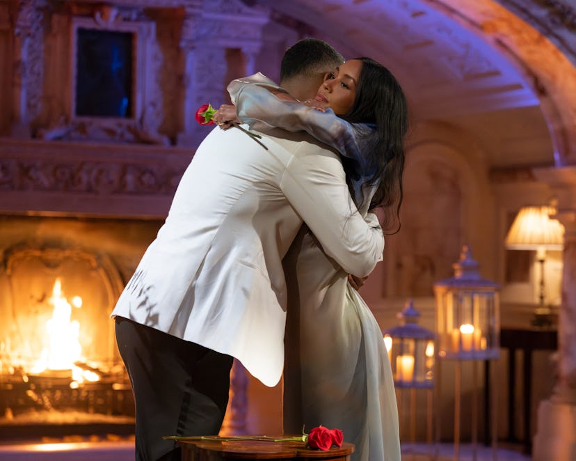 Grant and Litia on The Bachelor. Photo via ABC