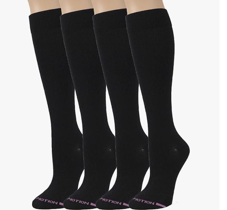 Dr. Motion Graduated Compression Knee-Hi Women's Socks (4-Pair)