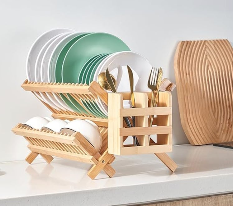 Worthyeah Bamboo Dish Drying Rack