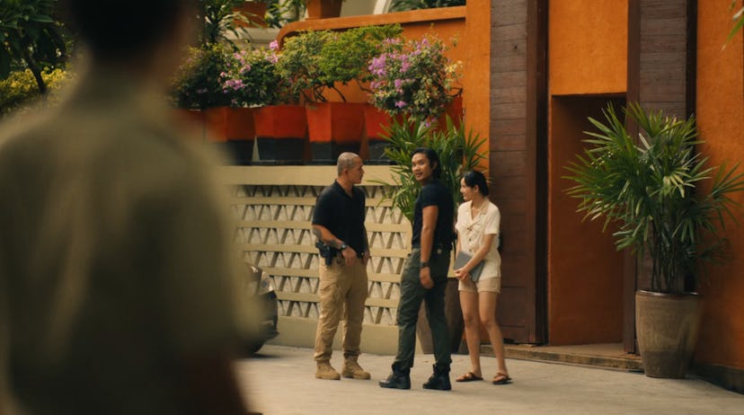 Sritala’s bodyguards with Mook in ‘The White Lotus’ Season 3