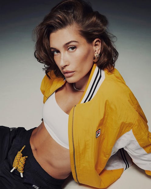 Hailey Bieber sporty chic collaboration with FILA