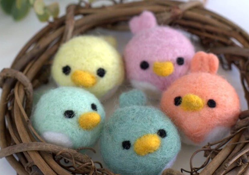 Spring Bird Chick Felt Shapes- Set of 5