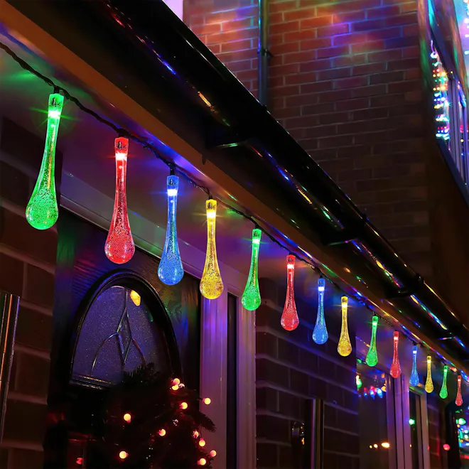 JMEXSUSS Solar Outdoor String Lights (2-Pack)