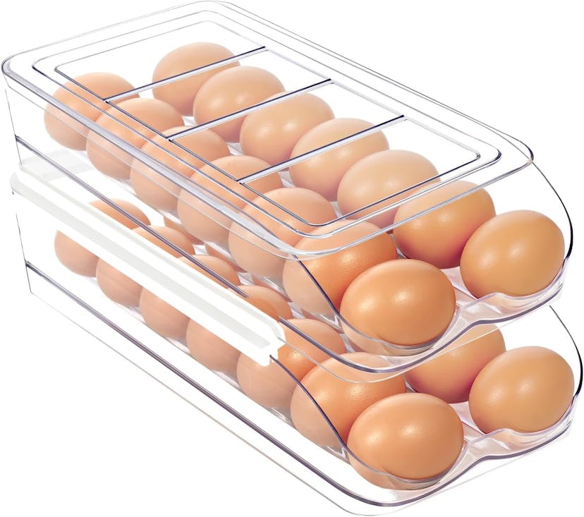 MesRosa 2-Layer Automatic Rolling Egg Organizer