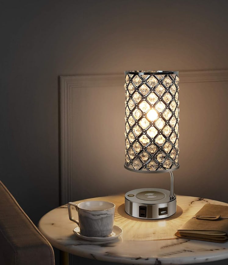 LALISU Touch Control Crystal Table Lamp