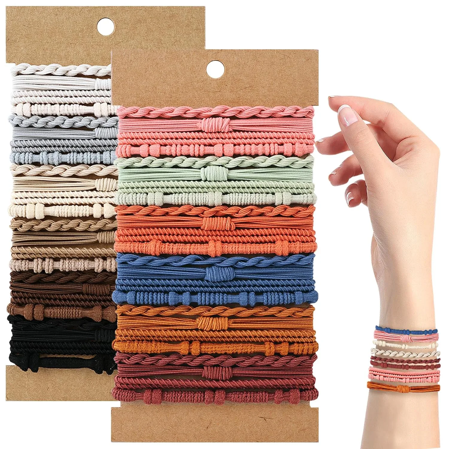 SLNZAPTY Hair Tie Bracelets (48-Pack)