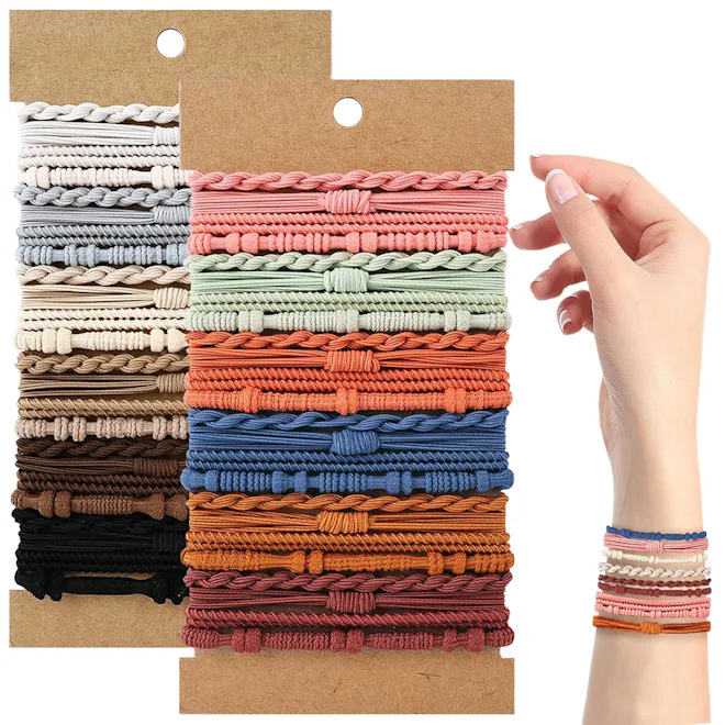 SLNZAPTY Hair Tie Bracelets (48-Pack)