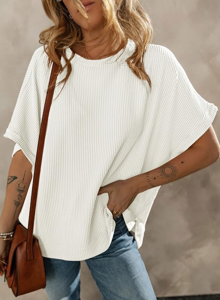 Dokotoo Oversized Short Sleeve Knit Tunic