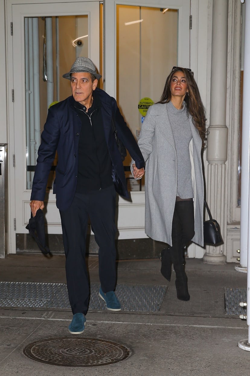 Amal and George Clooney in New York, February 27, 2025.