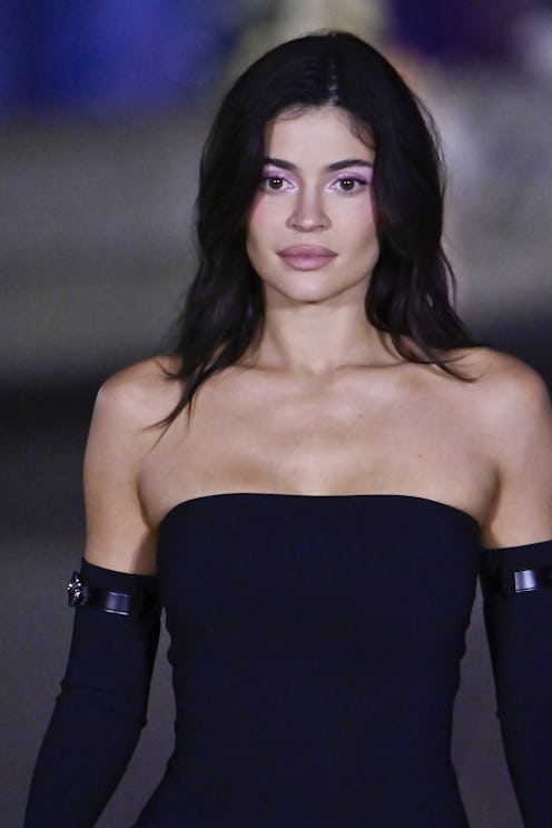 Kylie Jenner walking Coperni before attending the 2025 Oscars in a gorgeous dress.