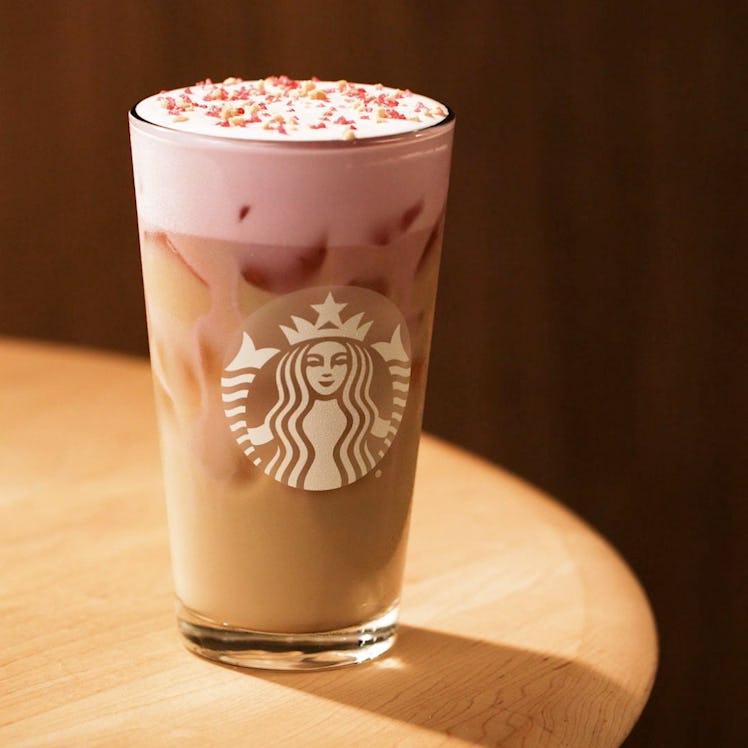 I tried Starbucks' new Iced Cherry Chai Latte from the spring 2025 menu.