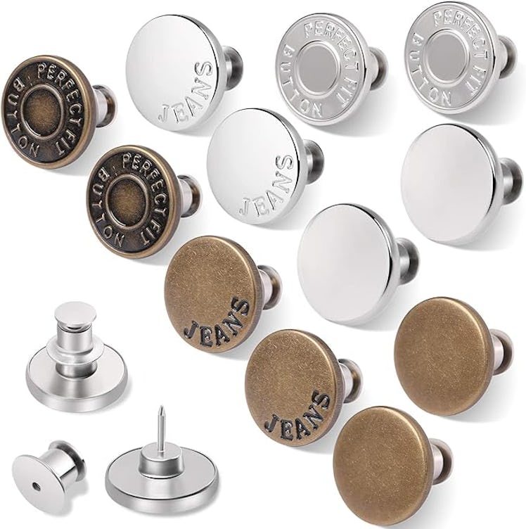 Ceryvop Loose Jeans Button Pins (12 Sets)