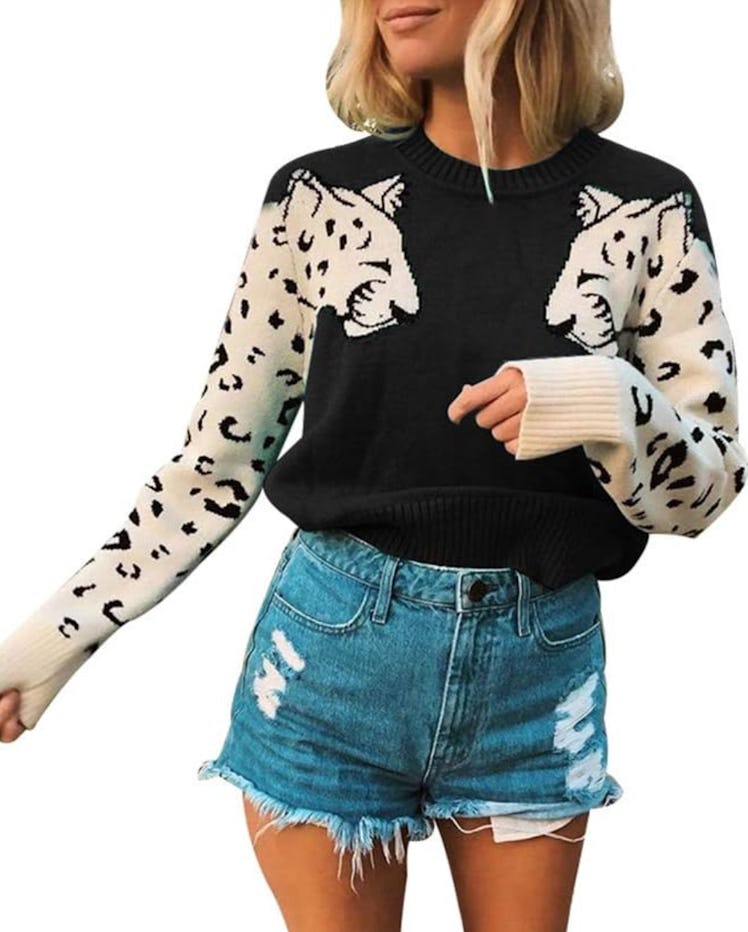 JUNBOON Leopard Sweater