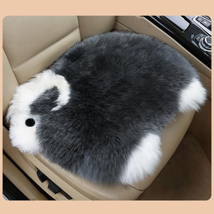 FUNTALE Genuine Wool Car Seat Cushion