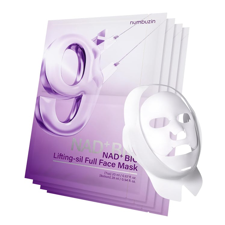 Numbuzin No.9 Sheet Mask NAD+ BIO Lifting-sil Full Face Mask (4-Pack)