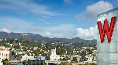 W Hollywood with Hollywood sign in background