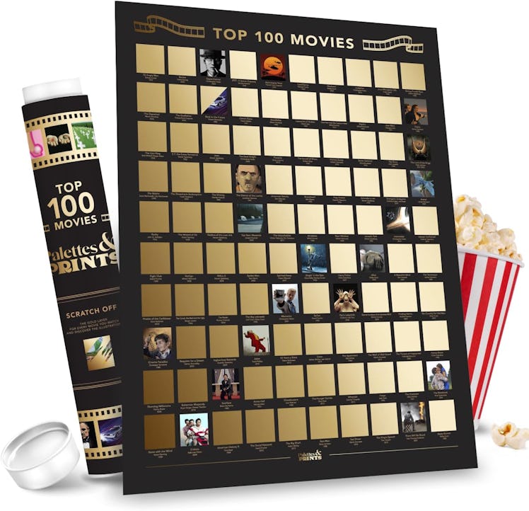 Palettes & Prints Top 100 Movies Scratch-Off Poster