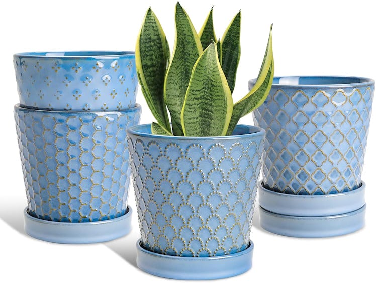 EFISPSS 5-Inch Plant Pots (Set of 4)