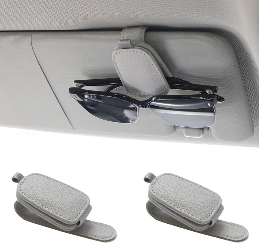 Yuoyar Sunglasses Holders for Car Visor (2-Pack) 