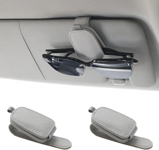 Yuoyar Sunglass Holder for Car Visor (2-Pack)