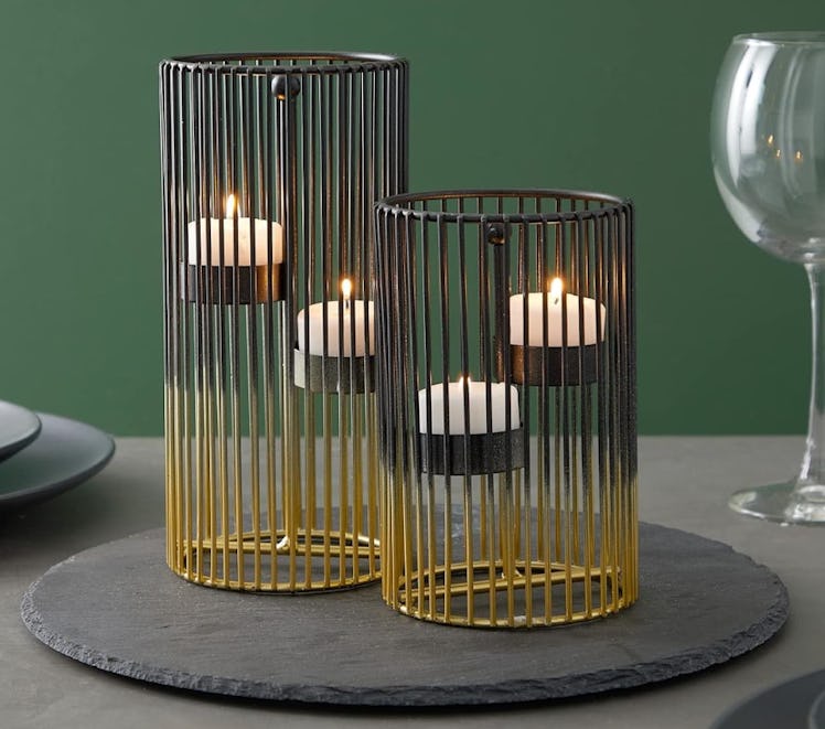 Juvale Geometric Candle Holders (2-Pack)