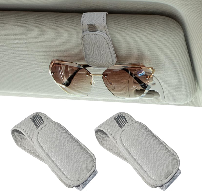 Yuoyar Car Visor Magnetic Sunglass Holder (2-Pack) 