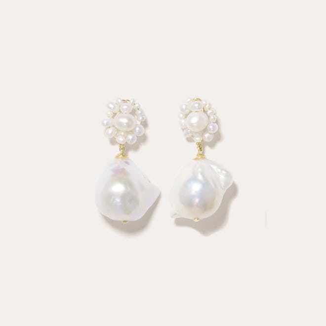 Tra‐la‐la Pearl and Gold Vermeil Earrings