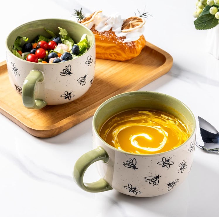 AmorArc Ceramic Soup Mug (2-Pack)