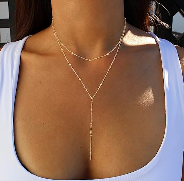 Foxgirl Lariat Gold Necklace