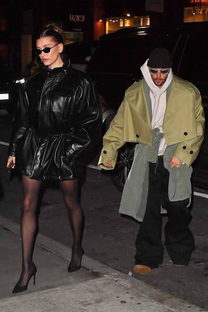 Hailey and Justin Bieber in New York, February 4, 2025.