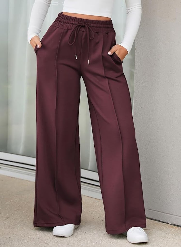 Aleumdr High-Waisted Drawstring Pants