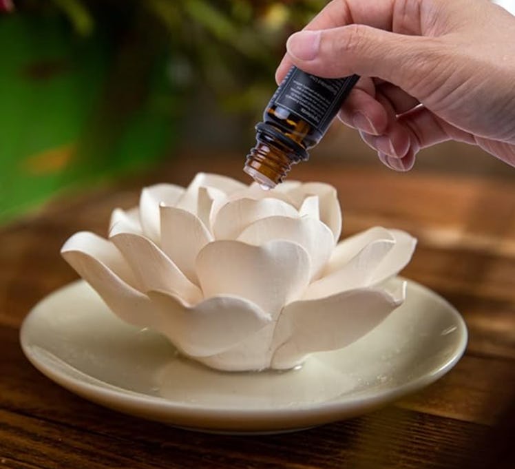 oumeiben Essential Oil Passive Flower Diffuser 