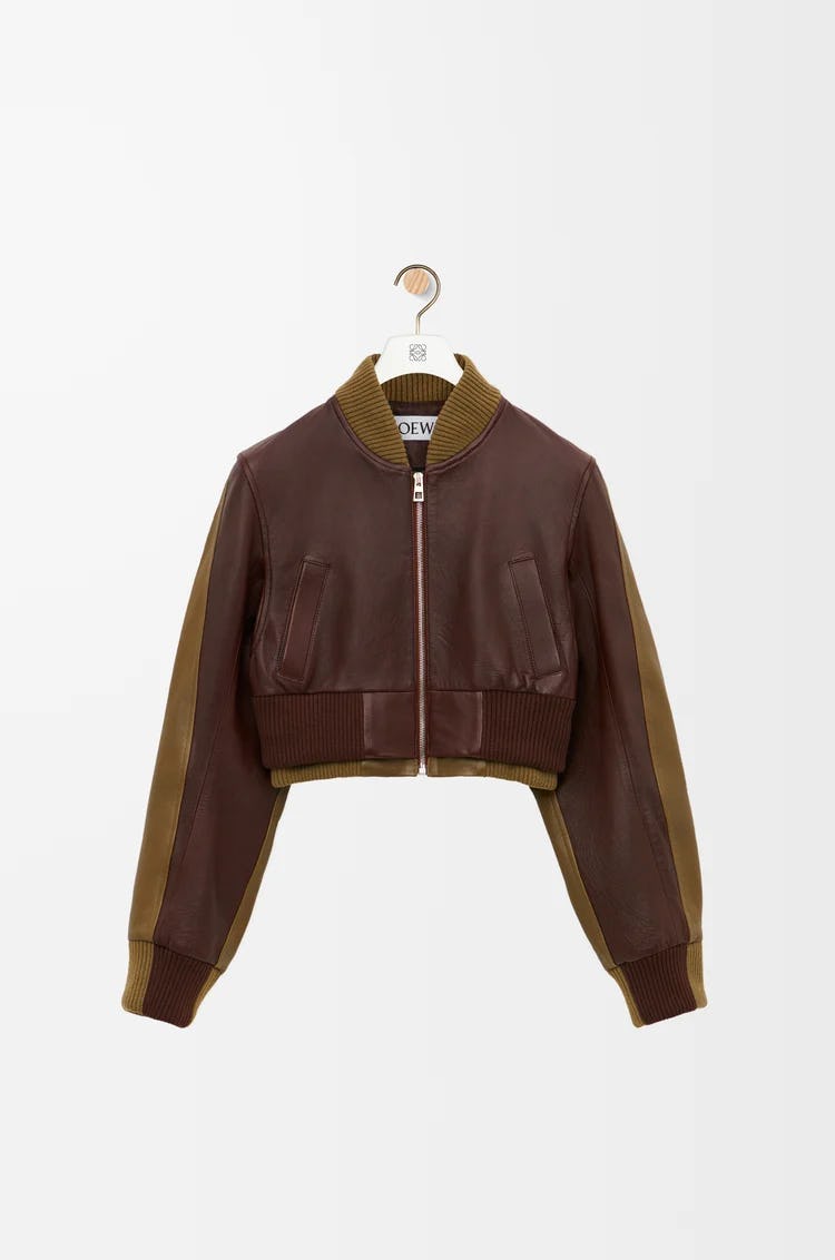 Bomber Jacket In Nappa Lambskin