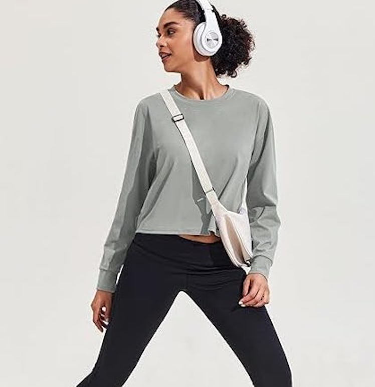 PINSPARK Cropped Workout Top