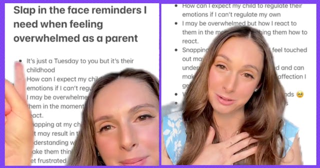 One mom, Chrissy Horton, has a note in her app filled with helpful “slap in the face” reminders like...