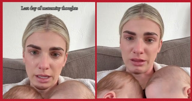A working mom is going viral for her raw reaction to her last day of maternity leave.